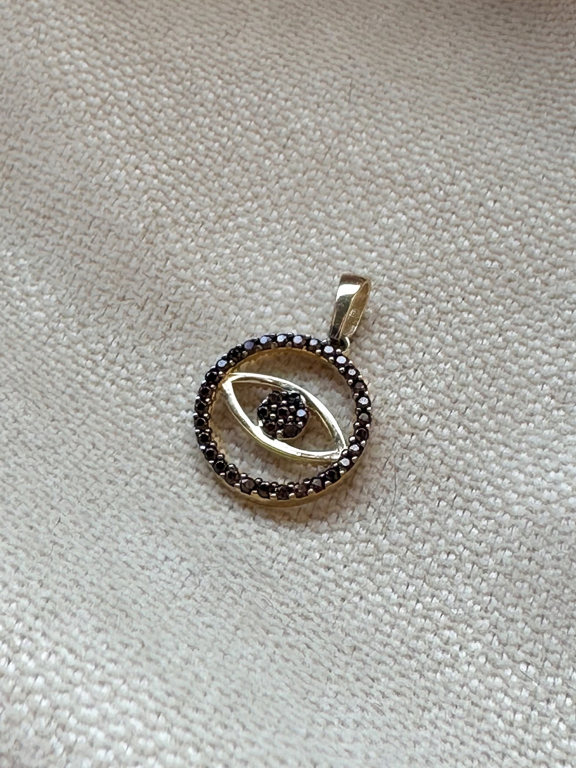 Złota zawieszka próba 585 OKO W KÓŁKU