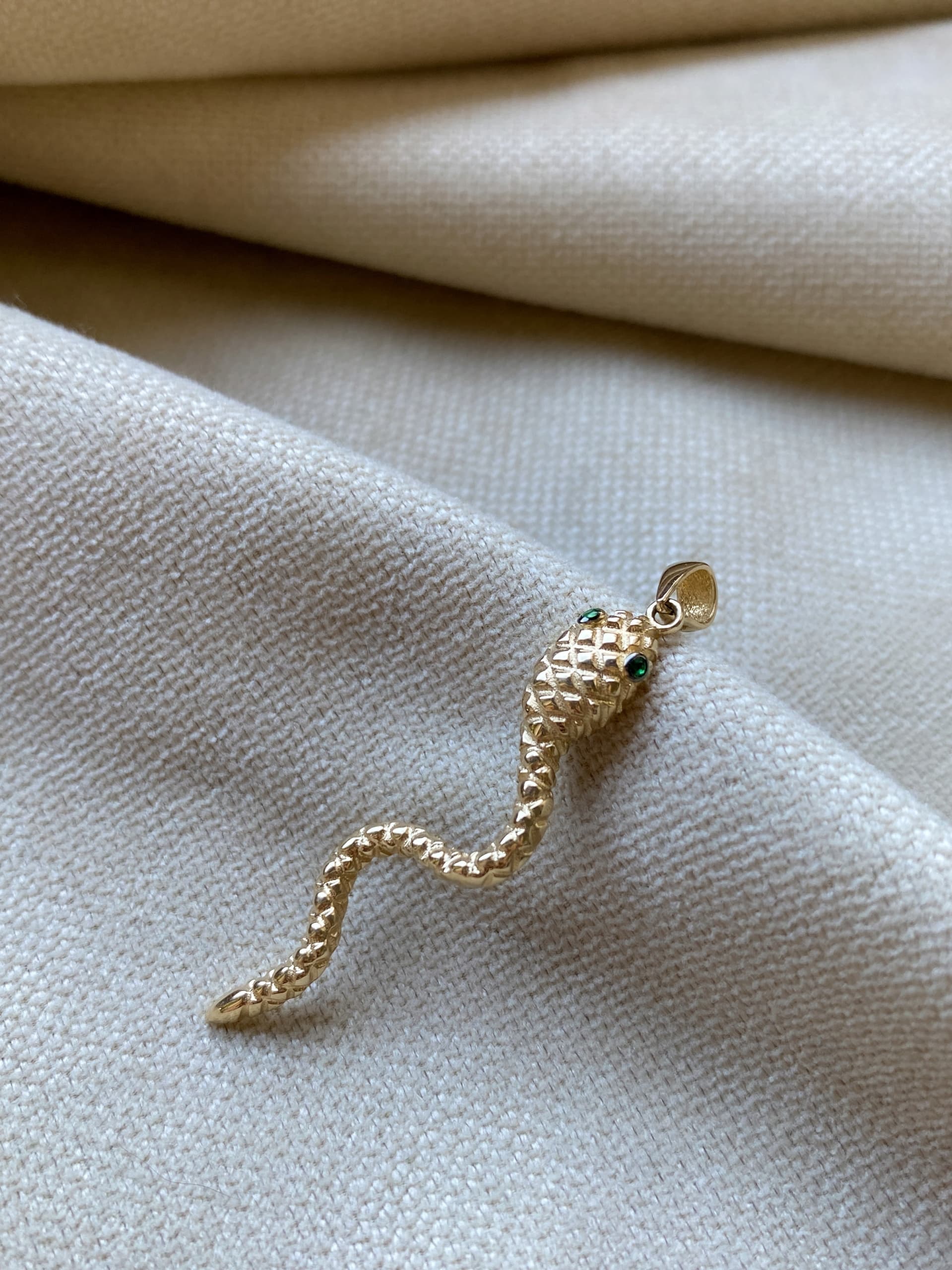 Złota zawieszka 585 WĄŻ