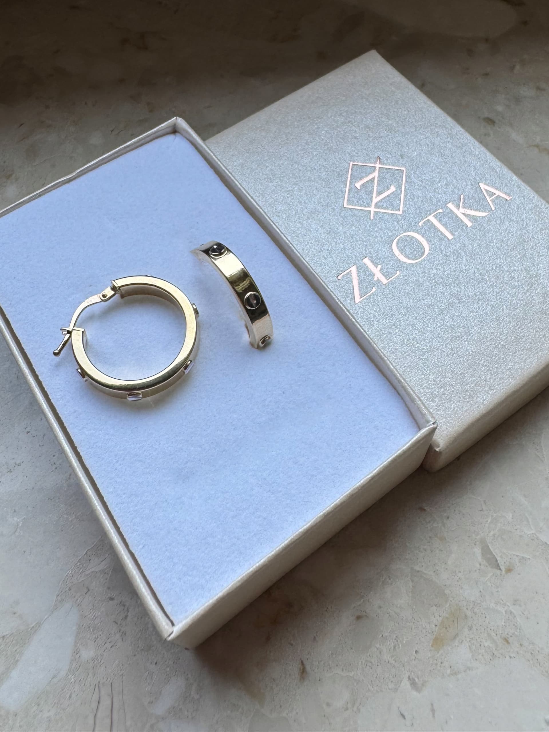 Złote kolczyki 585 KÓŁKA