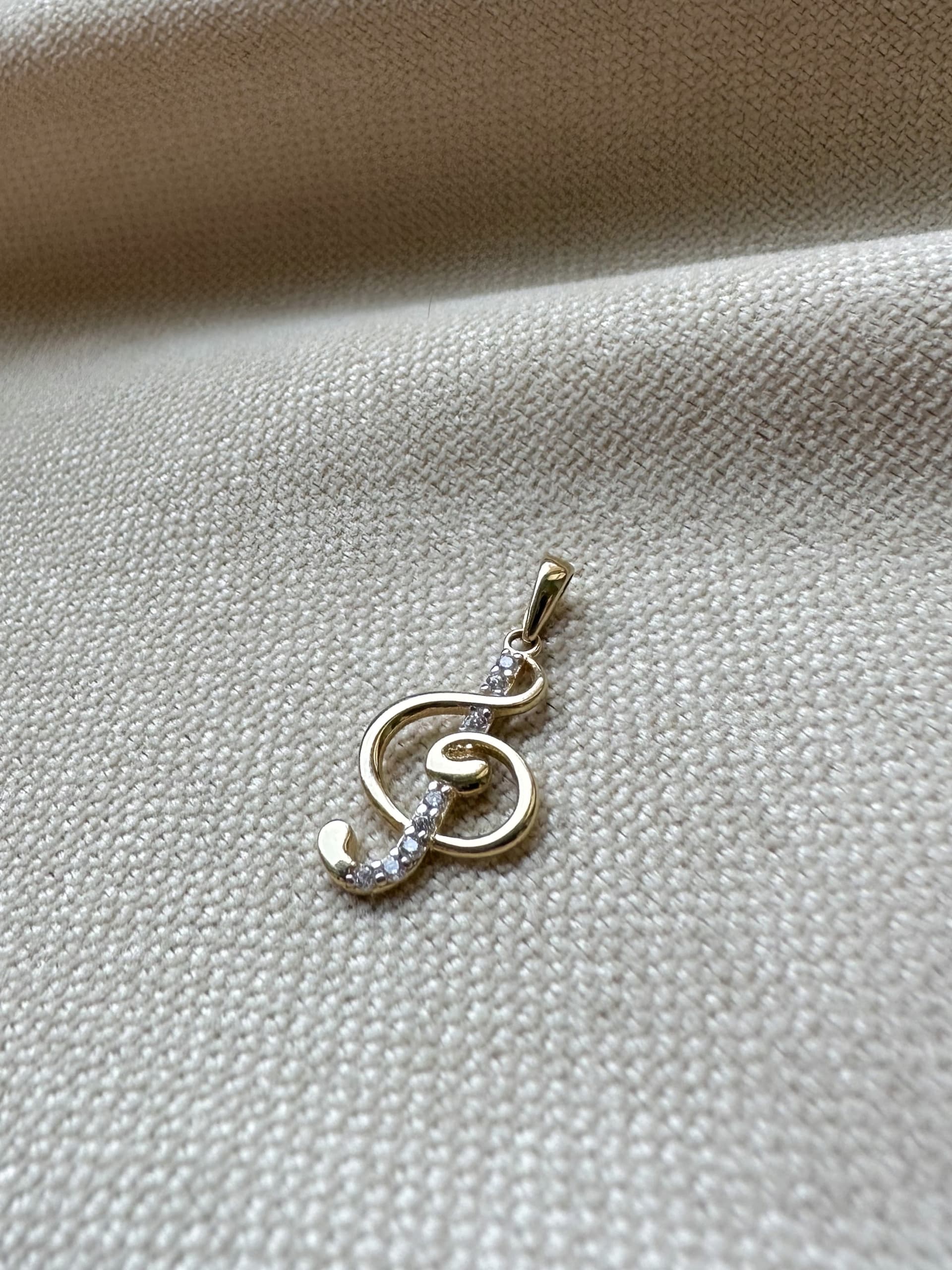 Złota zawieszka próba 585 KLUCZ WIOLINOWY