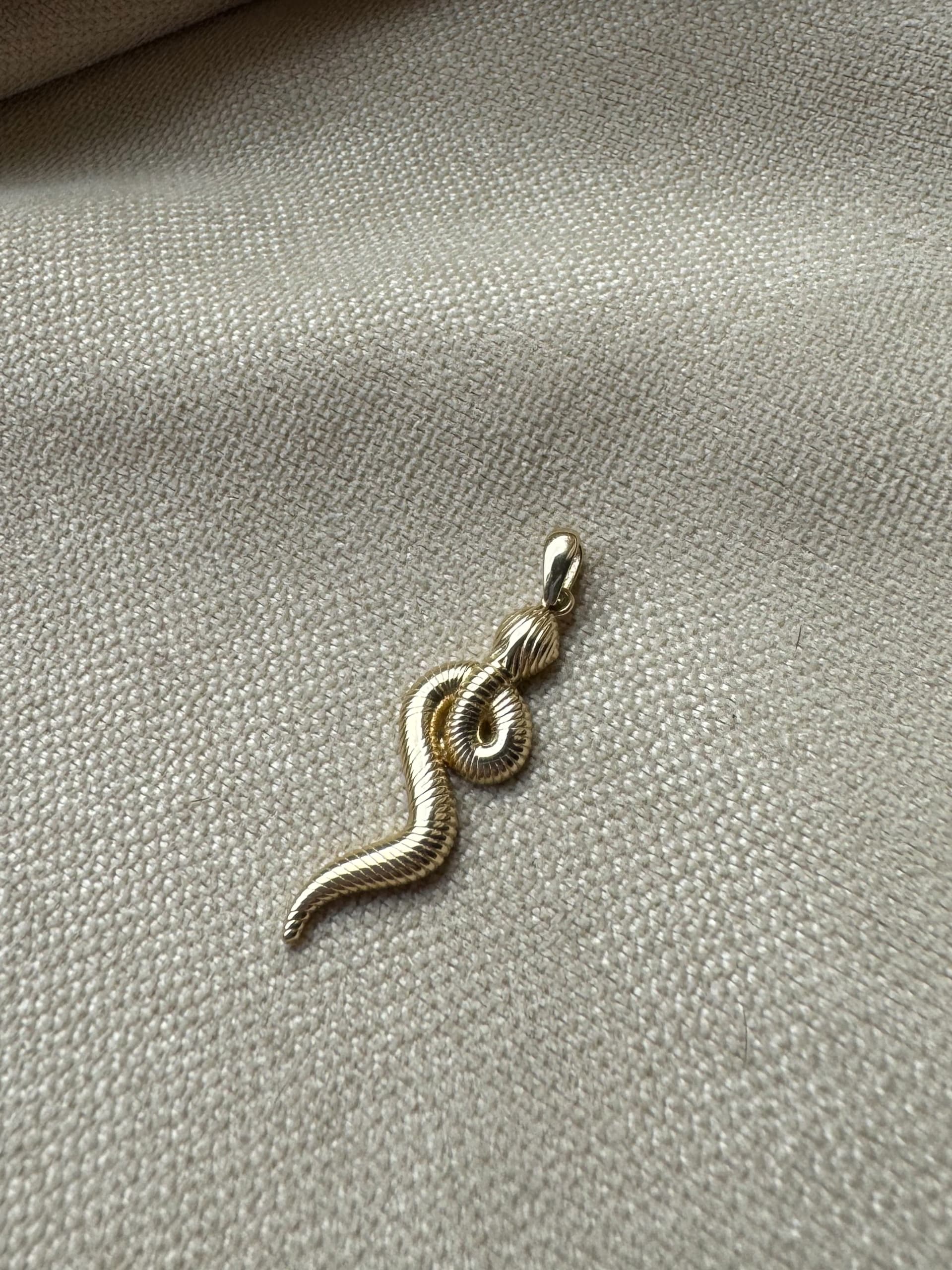 Złota zawieszka próba 585 WĄŻ