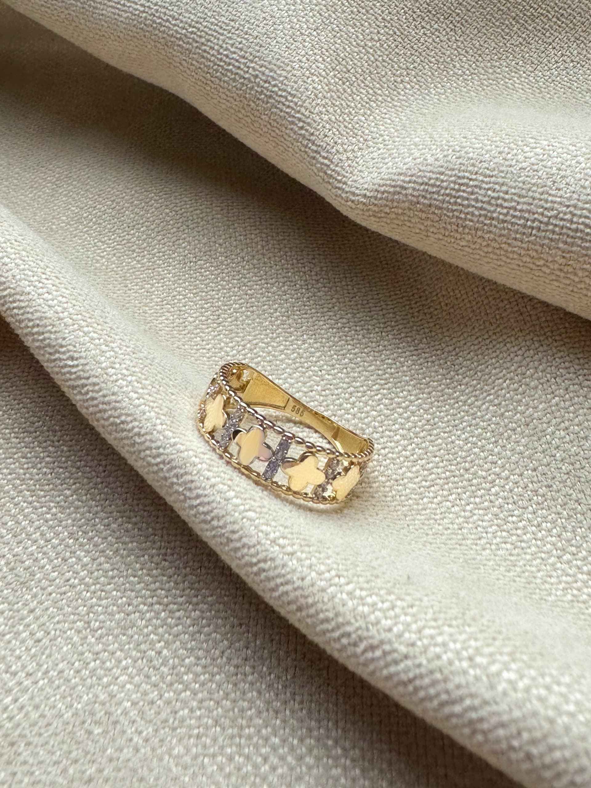 Złoty pierścionek 585 OBRĄCZKA KONICZYNKA