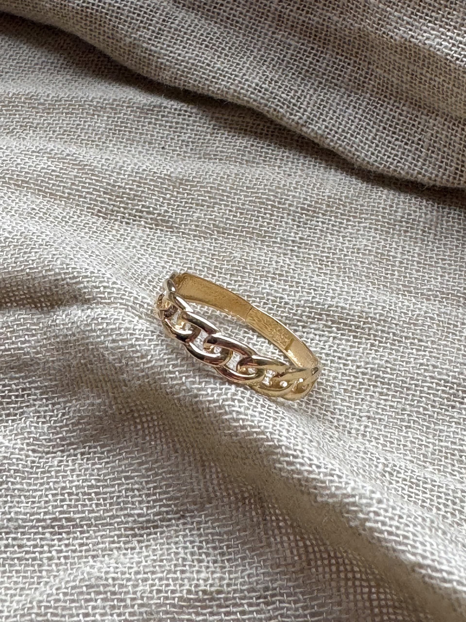 Złoty pierścionek 585 ŁAŃCUCH