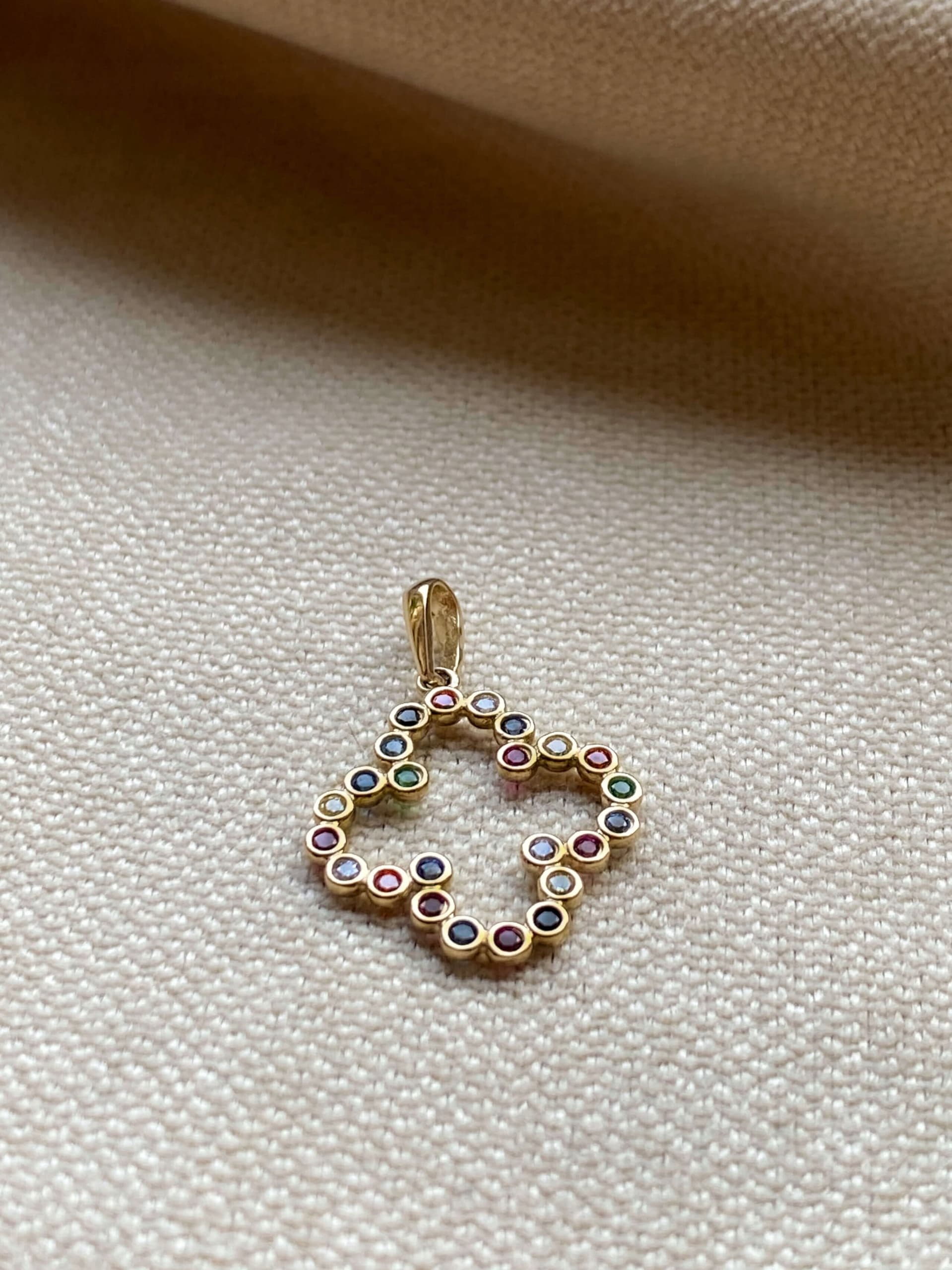 Złota zawieszka próba 585 KONICZYNKA KOLOROWA