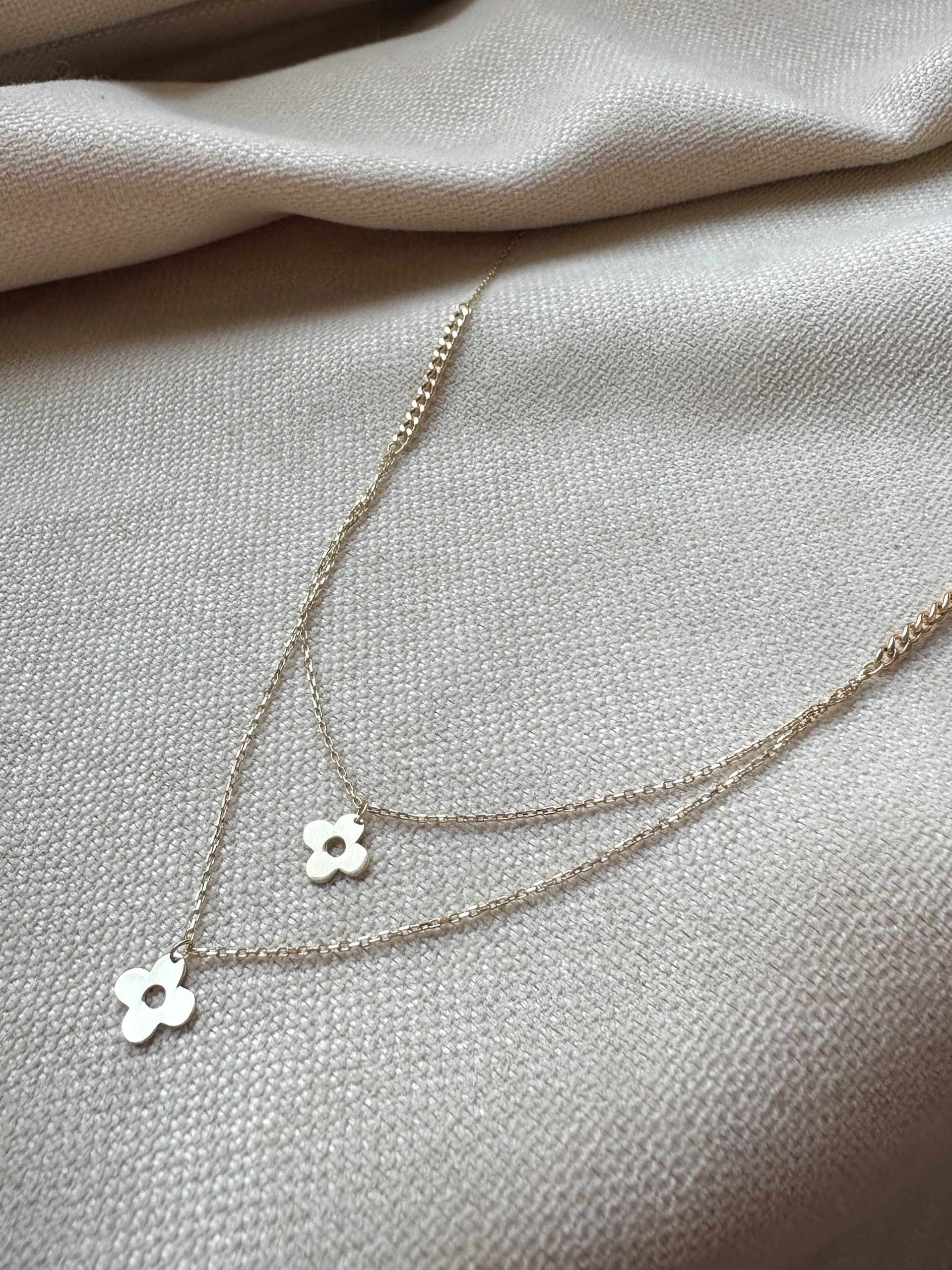 Złoty naszyjnik 585 NASZYJNIK KWIATUSZKI